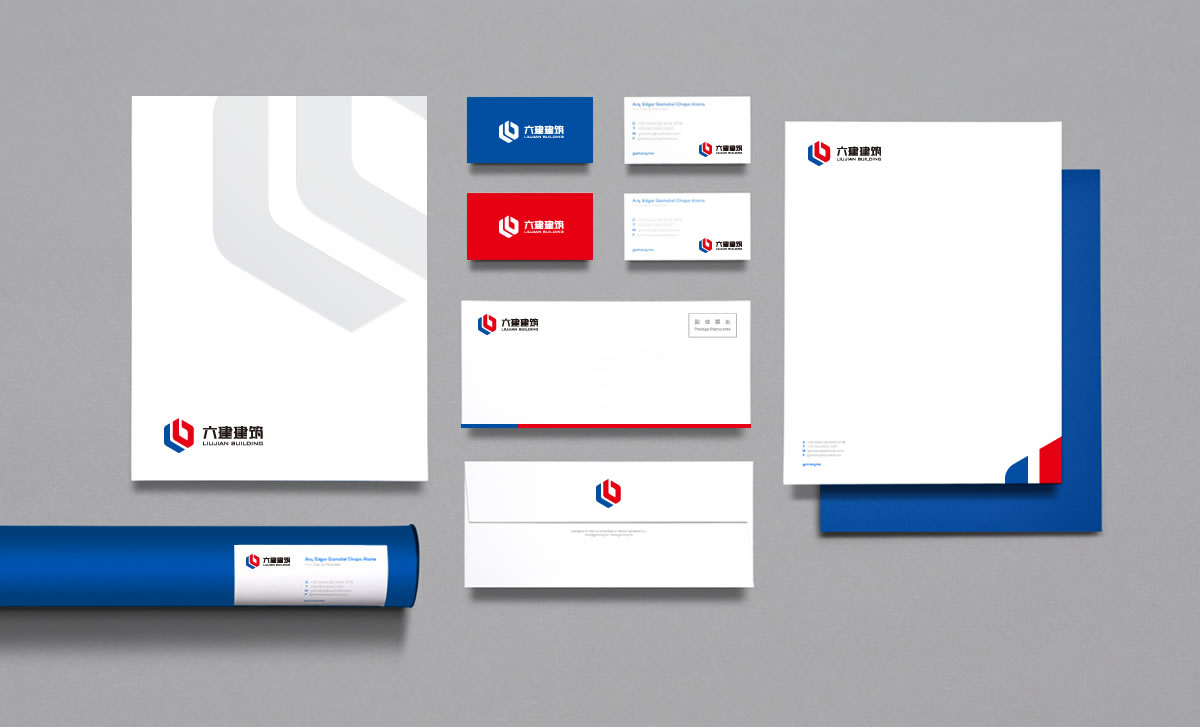 六建建筑品牌形象設計，六建建筑標志設計_全力設計